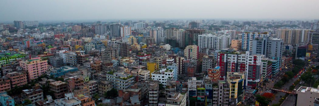 Arial photo of high rise buildings during the day in Bangladesh