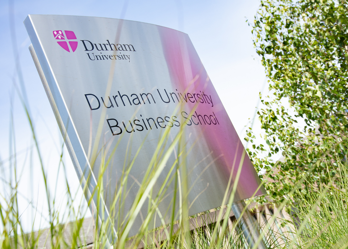 Sign reading Durham University Business School