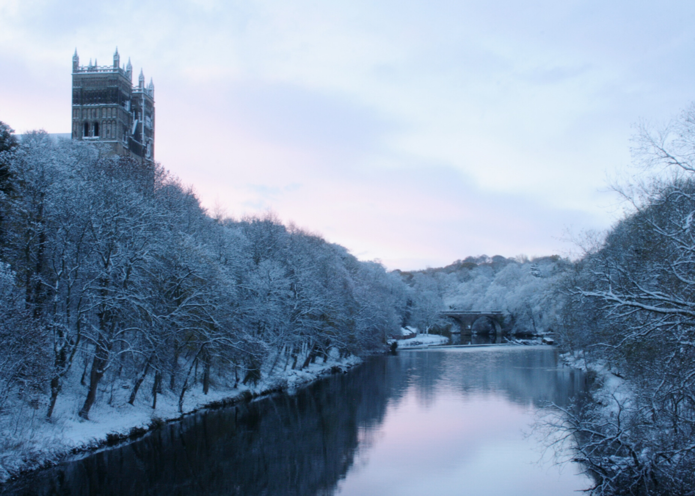 Durham Cathedral in the snow