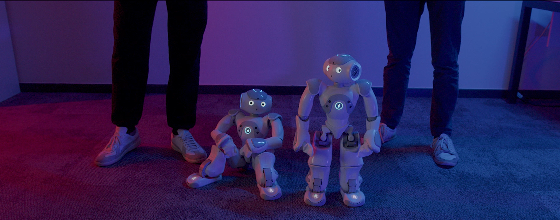 Still from look closer videos showing robots in computer science