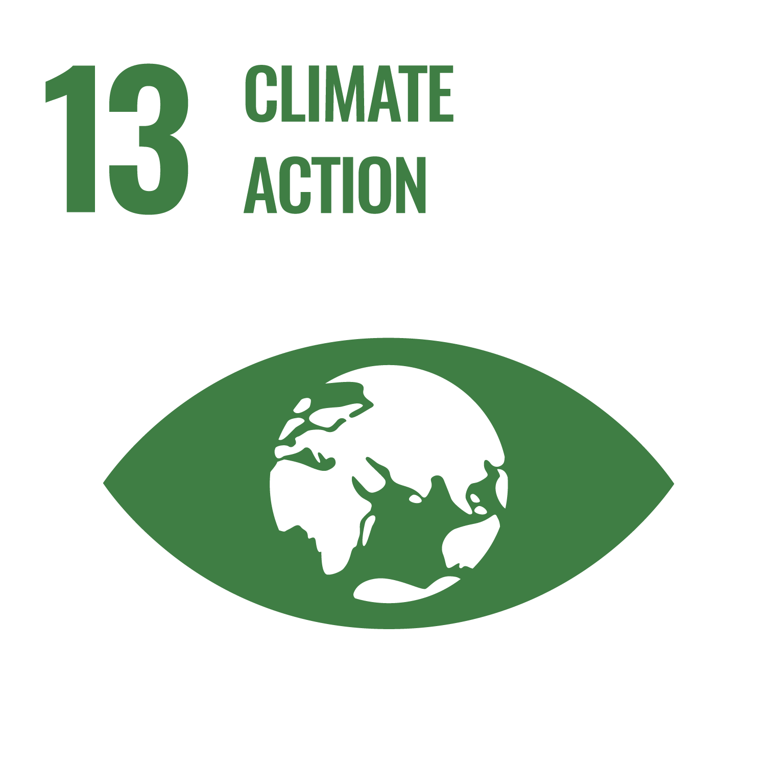 Inverted SDG 13 icon