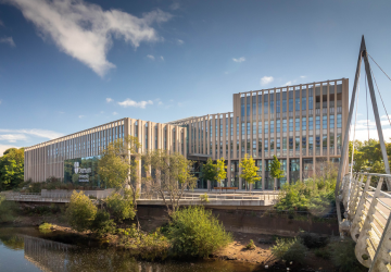 Business School new building with river