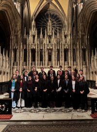 A choir in a cathedral