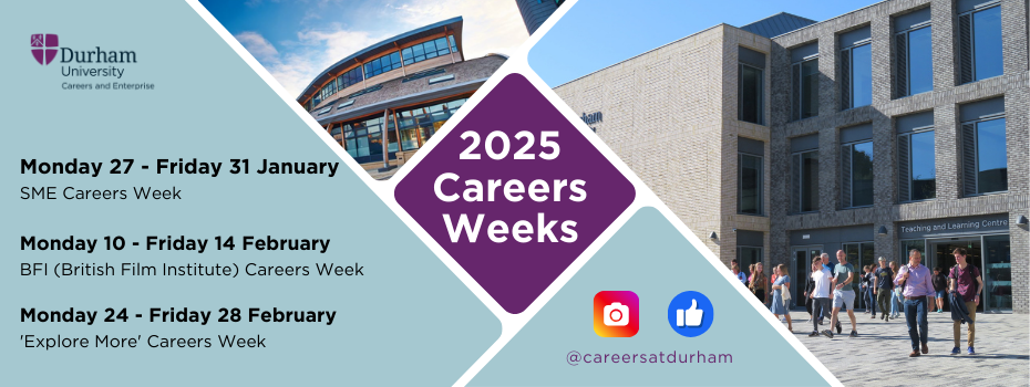 A graphic showing all the dates for careers weeks and fairs in term 2