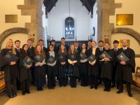 A choir in a chapel