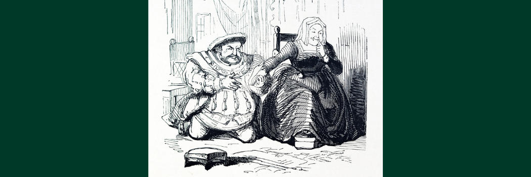 Henry and Katherine Parr. Illustration by John Leech (1817-1864)