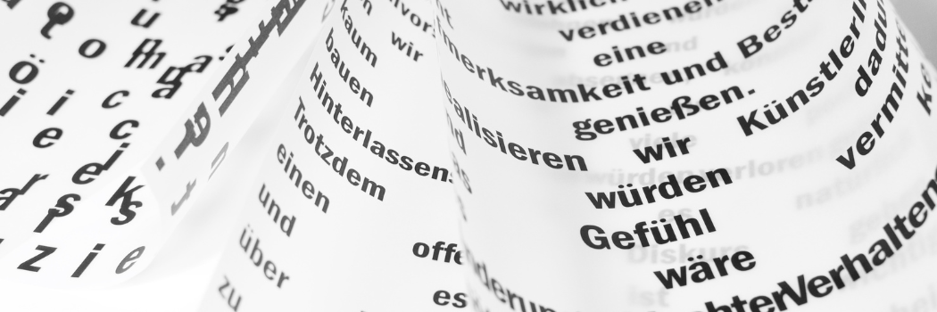 German words on a page