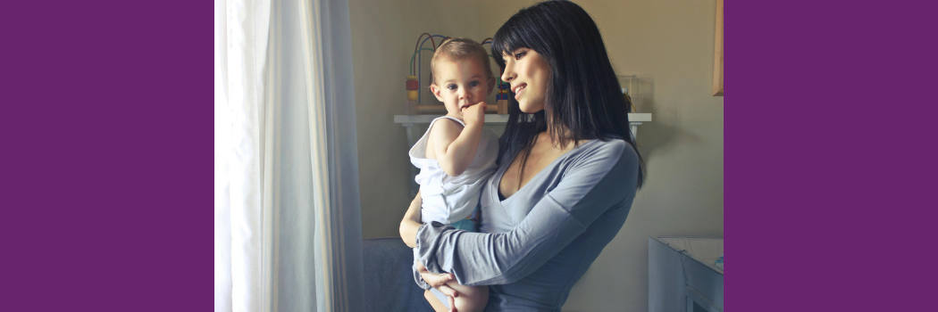 Mother and baby in asylum housing