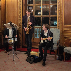 Student accompaniment at the launch event in London