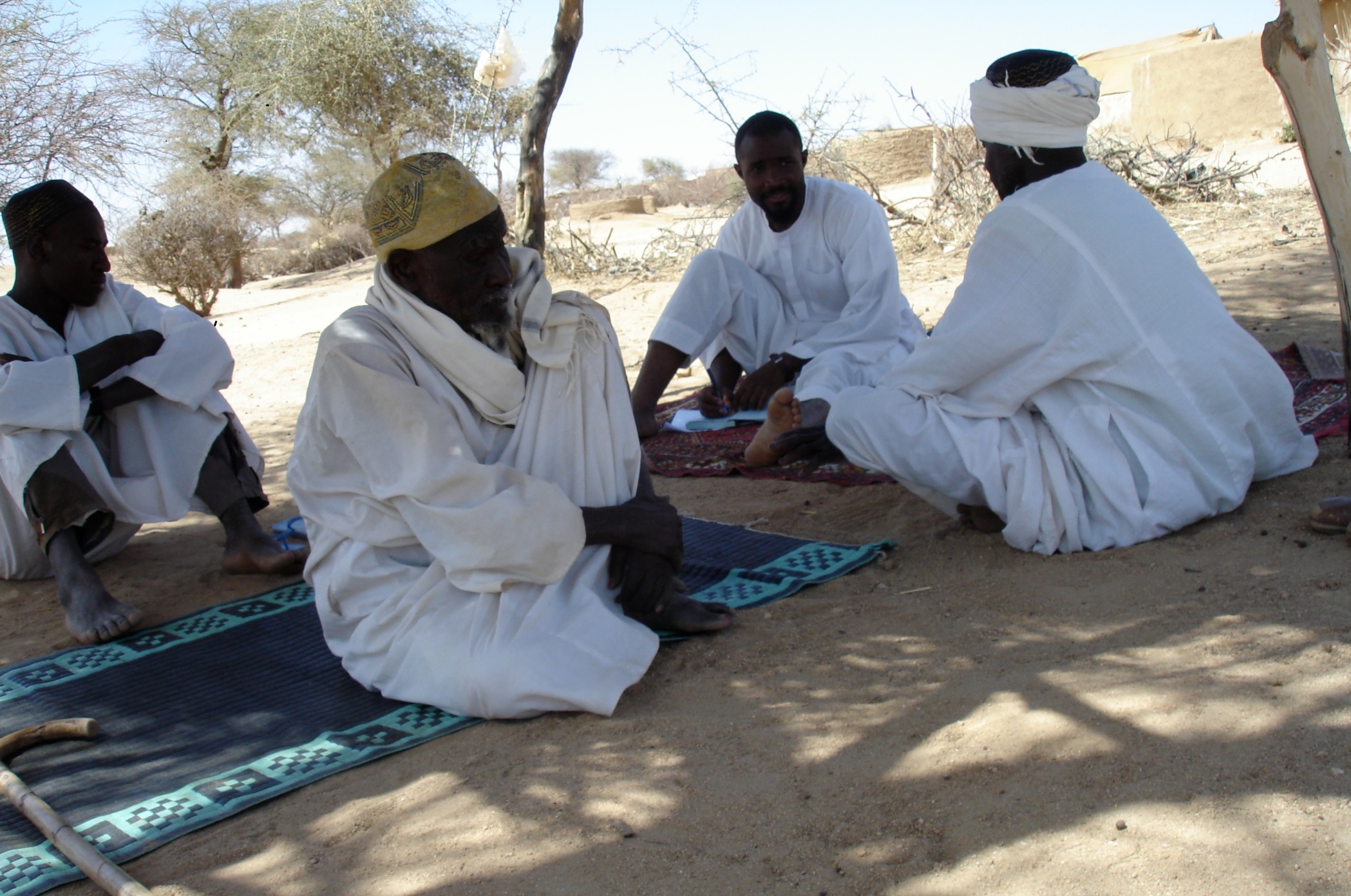 Men sitting in a group