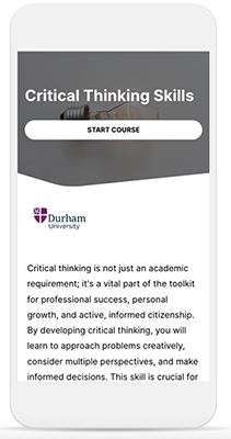 Screenshot of critical thinking skills course