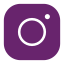 Stylised instagram logo in purple