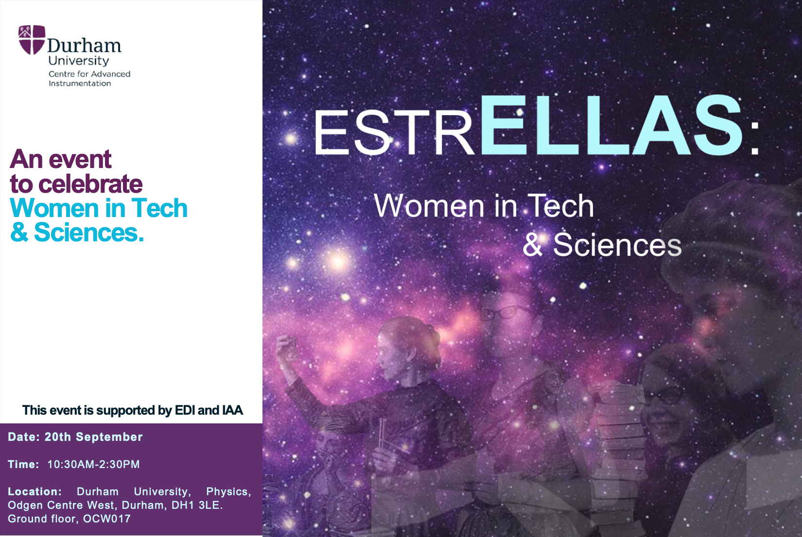 Poster for ESTRELLAS: Women in Tech & Sciences