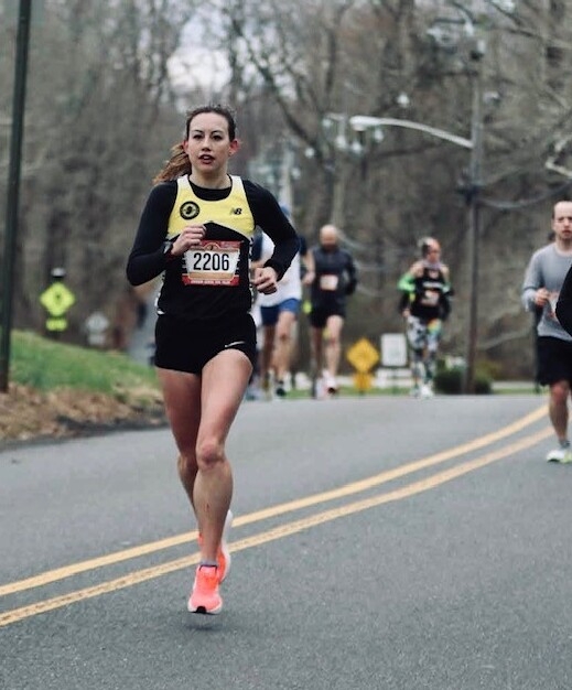 Nicole during the Garden State 10 Miler in the USA