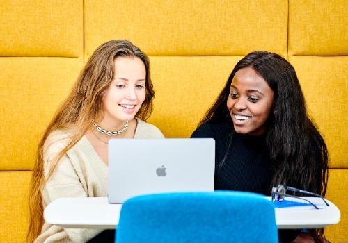 TTwo students studying in Teaching and Learning Centre