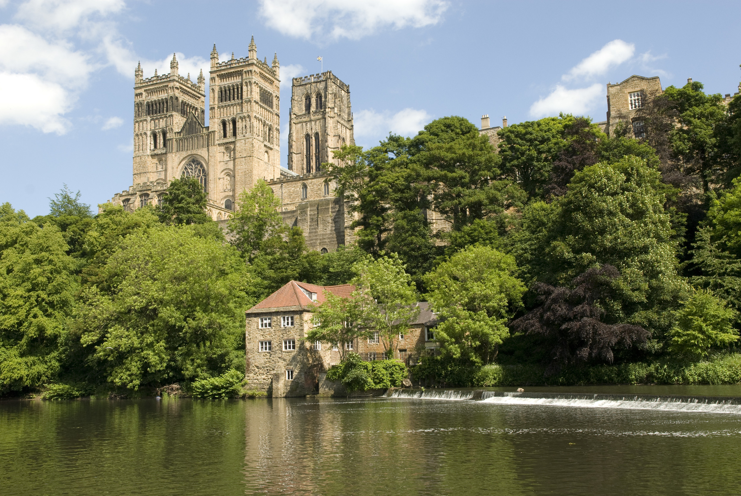 View of Durham Cathedral across the River Wear