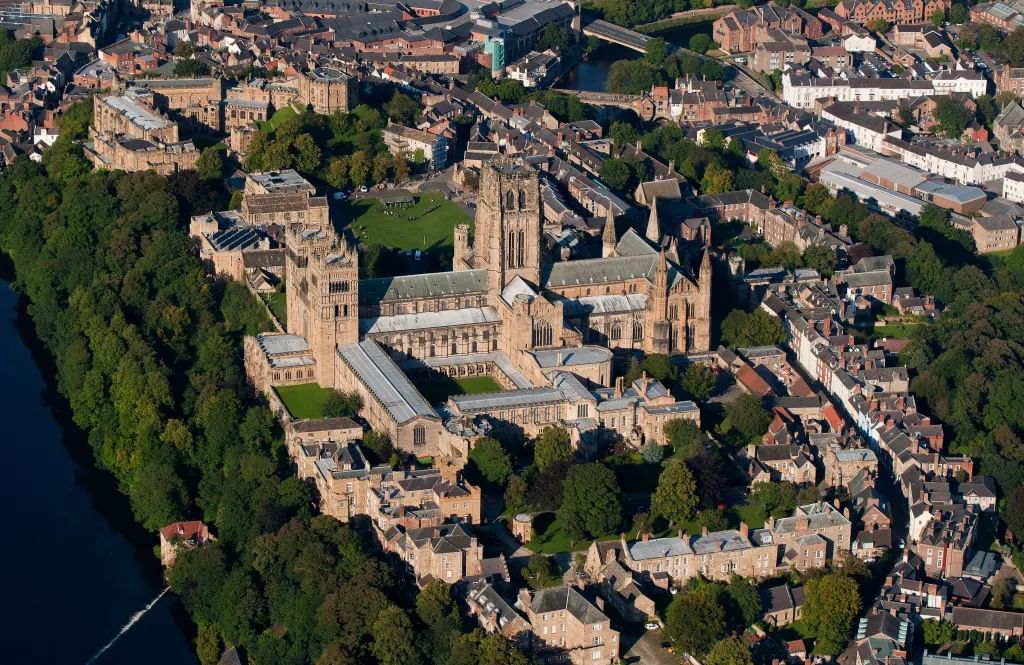 Durham City Aerial View of Cathedral