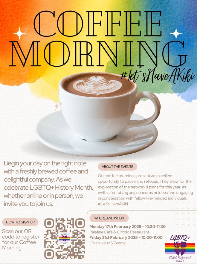 Poster advertising coffee morning