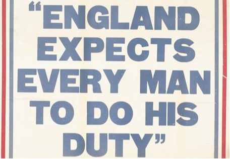 Extract from poster 'England expects every man to do his duty'