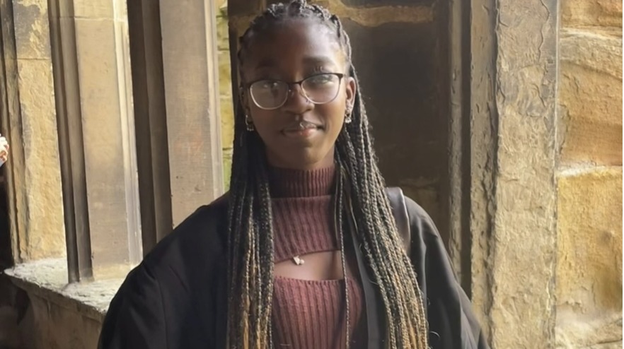 Ifejuola Atunwa at matriculation in Durham Cathedral.