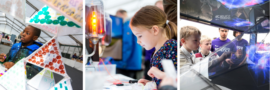 Children engaging with science experiments