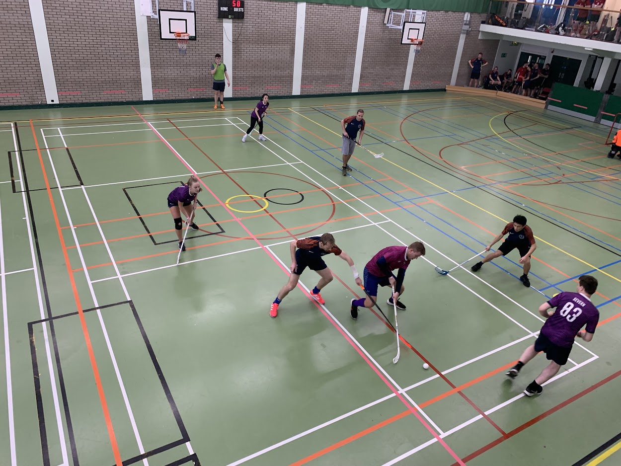 Floorball Action Shot