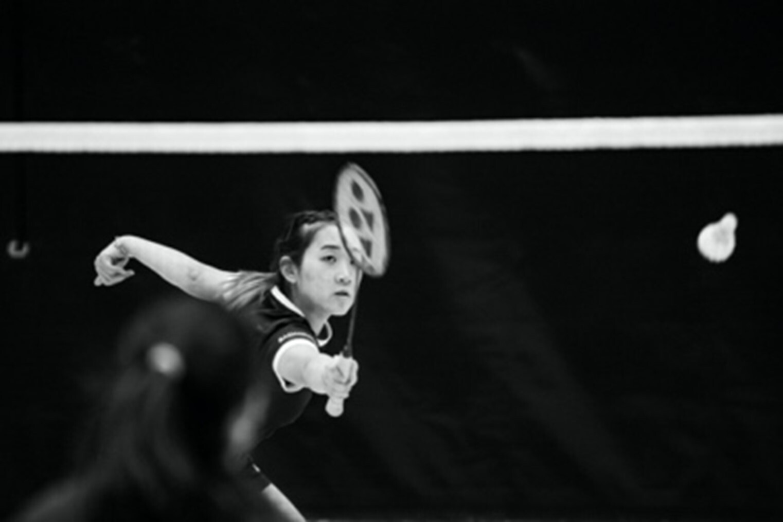 Female badminton player